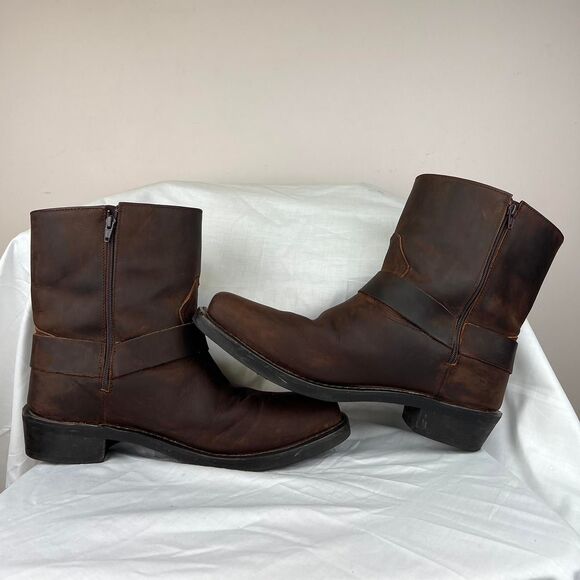 Dingo DI19094-Brown-W-Harness Leather CowBoy Motorcycle Boots Size 15 - Picture 2 of 8